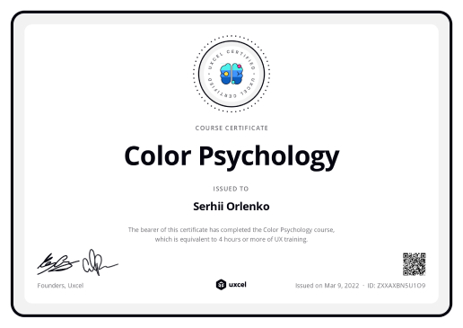 Color Psychology certificate