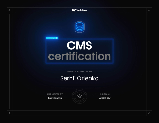 Webflow CMS Certificates